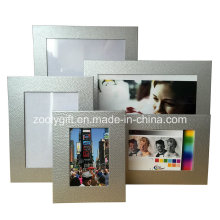 Silvery Textured Art Paper Photo Frame Promotional Gift Frames
